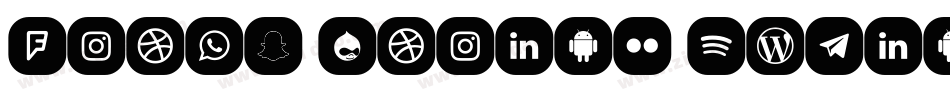 Icons Social Media 16字体转换
